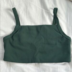 Offline by Aerie Green Ribbed Sports Bra